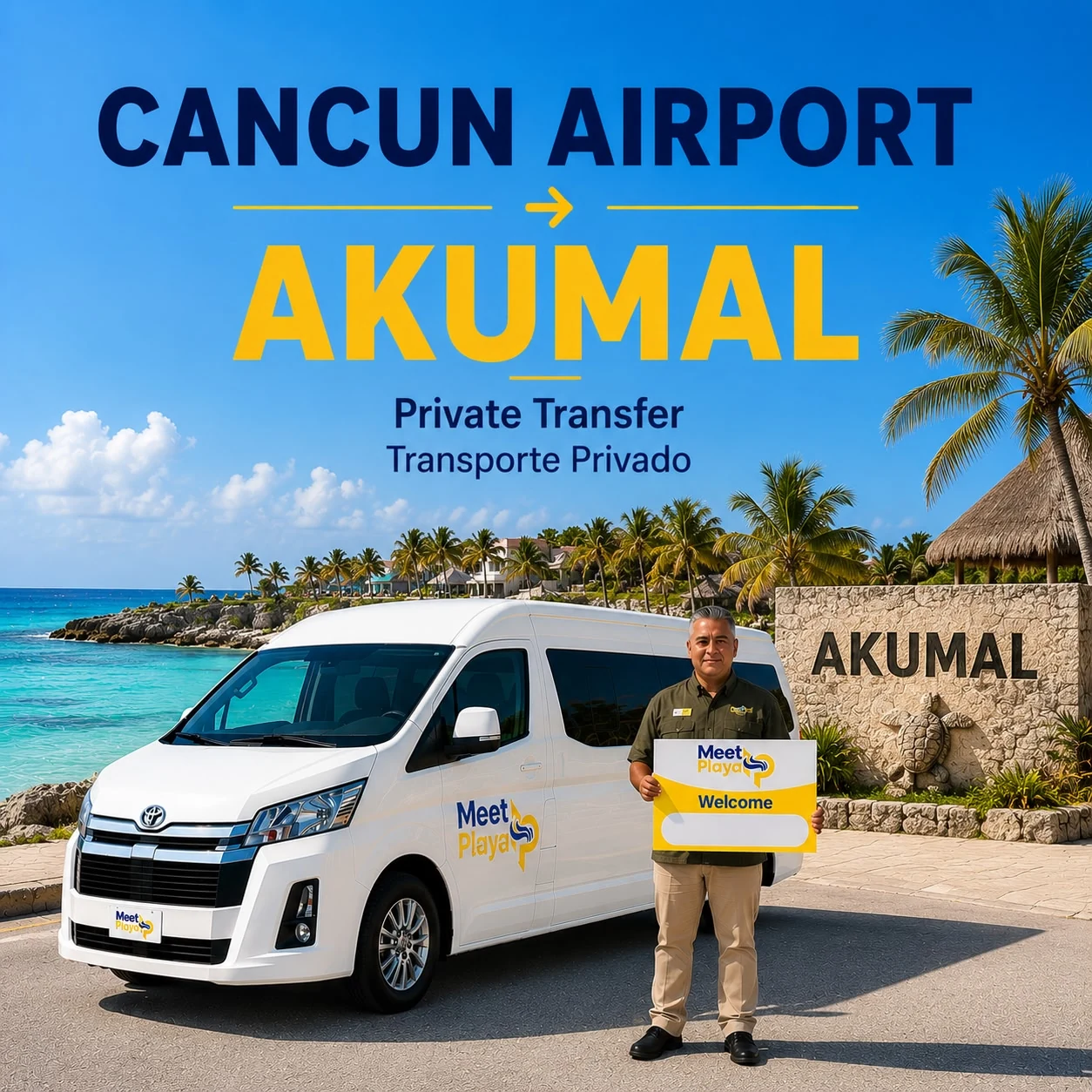 Cancun Airport to Akumal Private Transfer