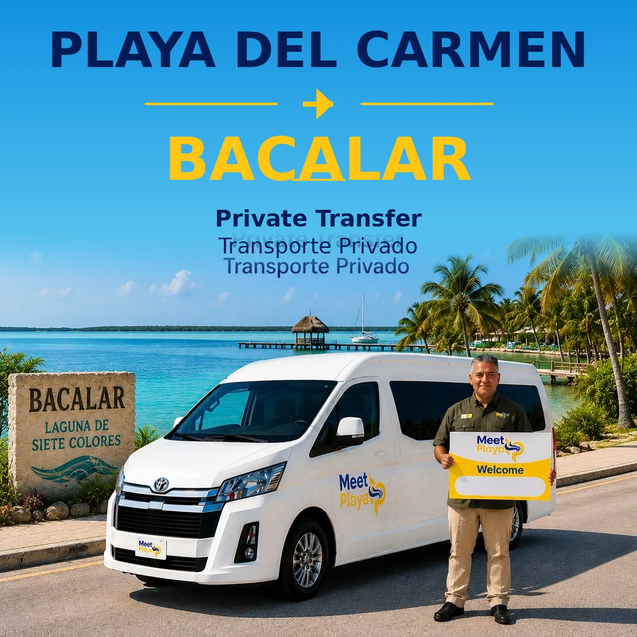 Playa del Carmen to Bacalar Private Transfer